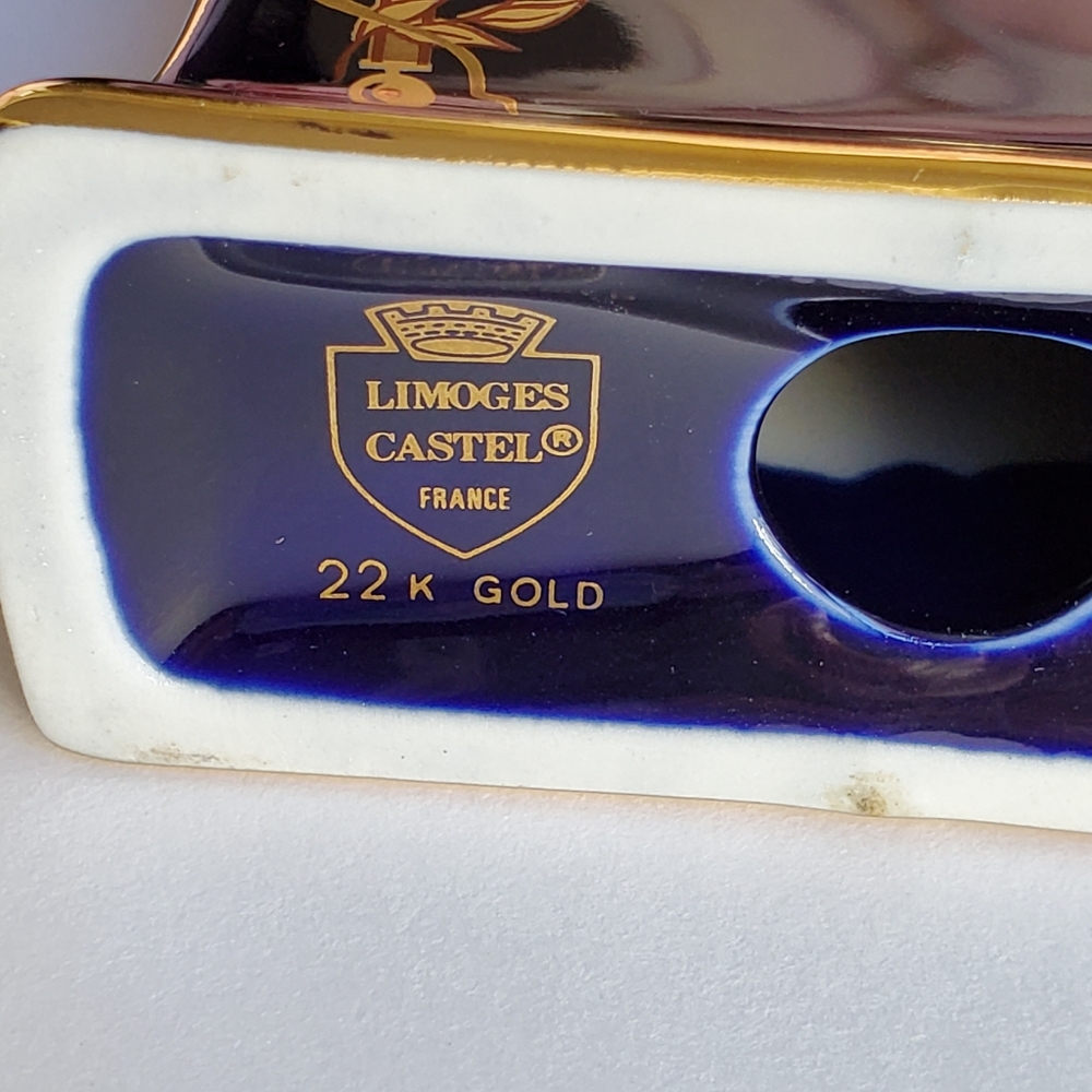 Vintage Rare Limoges 22K Gold Mini Clock Decor - Picture 3 of 16